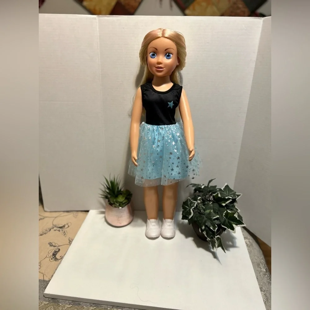 Blue and Black Star Doll